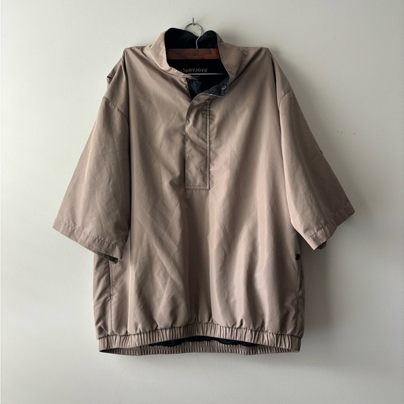 Footjoy short sleeve men's Golf wind barker color cream size‎ L - Picture 1 of 5